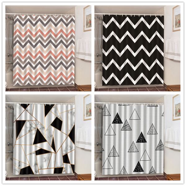 colorful ripple decorative bathroom curtains modern geometric design waterproof and mildew 3d shower curtains set with 12 hooks
colorful ripple decorative bathroom curtains modern geometric design waterproof and mildew 3d shower curtains set with 12 hooks