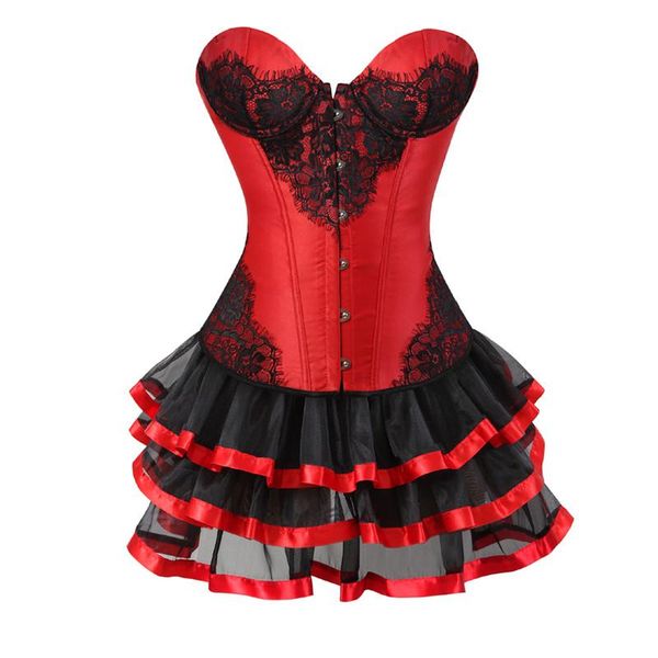 caudatus corsets dress with skirt tutu set burlesque gothic flower print lace vintage fashion corset bustier overbust party, Black;white
caudatus corsets dress with skirt tutu set burlesque gothic flower print lace vintage fashion corset bustier overbust party, Black;white