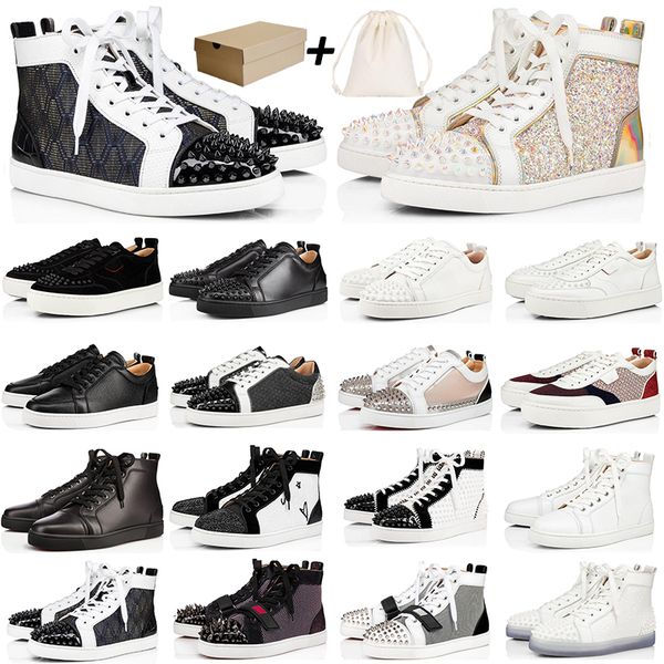 2021 new designer casual red bottoms party wedding shoes women low high black off white glitter leather suede flat mens shoes
2021 new designer casual red bottoms party wedding shoes women low high black off white glitter leather suede flat mens shoes