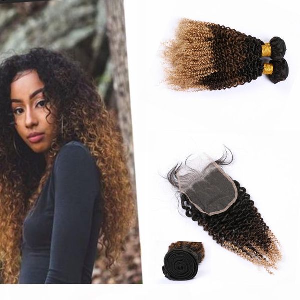 kinkys curly 8a ombre human hair bundles with closure dark root ombre blonde brazilian hair with closure 4" * 4" with baby hair, Black;brown
kinkys curly 8a ombre human hair bundles with closure dark root ombre blonde brazilian hair with closure 4" * 4" with baby hair, Black;brown