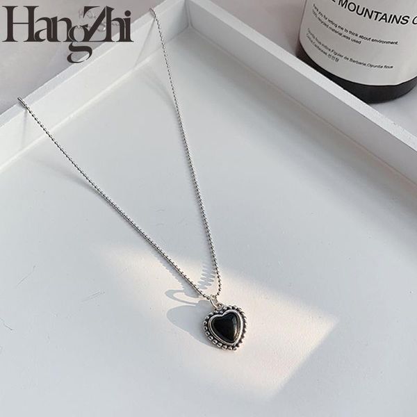 chains hangzhi 2021 hip hop trendy black drop glaze heart titanium steel no fade beads necklace for women girls party jewelry gift, Silver
chains hangzhi 2021 hip hop trendy black drop glaze heart titanium steel no fade beads necklace for women girls party jewelry gift, Silver