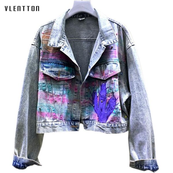 2020 autumn vintage graffiti print denim jacket coat female rivet loose bf short jean jackets woman outerwear jaqueta feminina, Black;brown
2020 autumn vintage graffiti print denim jacket coat female rivet loose bf short jean jackets woman outerwear jaqueta feminina, Black;brown