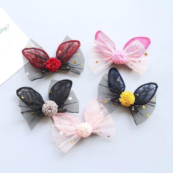 girls' cute lace bow ear hair clip all lined alligator star lace ball pompom hairpin barrettes hc0931, Slivery;white
girls' cute lace bow ear hair clip all lined alligator star lace ball pompom hairpin barrettes hc0931, Slivery;white