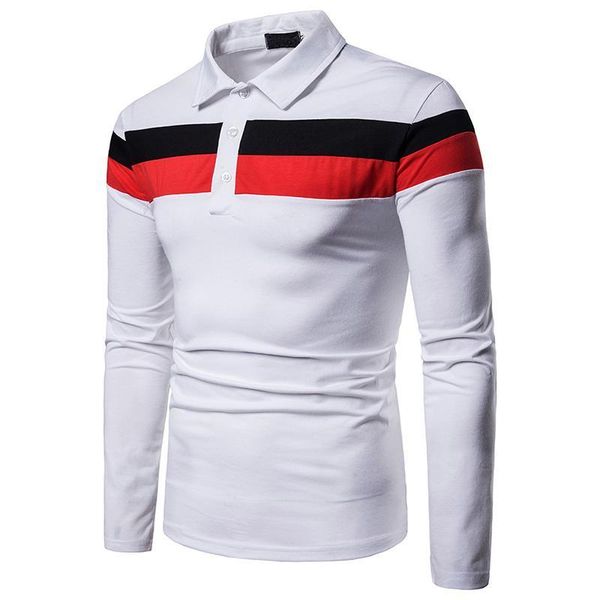 olor stitching men lapel long sleeve polo shirt tees men's clothing white black yellow
olor stitching men lapel long sleeve polo shirt tees men's clothing white black yellow