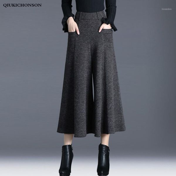 women's pants & capris winter women high waisted ankle-length wool wide leg culottes ladies trousers pantskirt pantalon palazzo mujer1, Black;white
women's pants & capris winter women high waisted ankle-length wool wide leg culottes ladies trousers pantskirt pantalon palazzo mujer1, Black;white