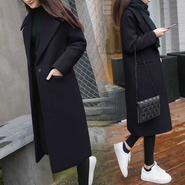 high-end boutique women's autumn and winter new long section chic thick warm woolen coat jq909, Black
high-end boutique women's autumn and winter new long section chic thick warm woolen coat jq909, Black