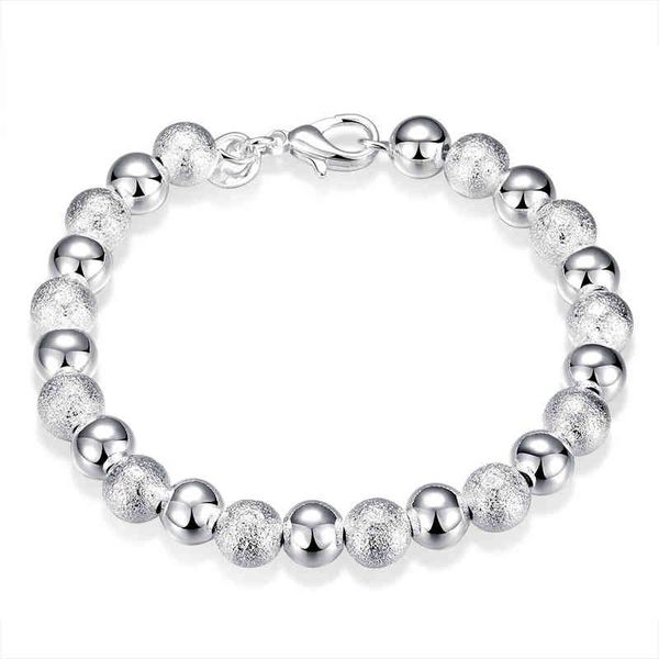 925 sterling silver 8mm beaded ball bracelets bangle for women trendy fine jewelry wholesale mens cuff bracelet pulsera, Golden;silver
925 sterling silver 8mm beaded ball bracelets bangle for women trendy fine jewelry wholesale mens cuff bracelet pulsera, Golden;silver