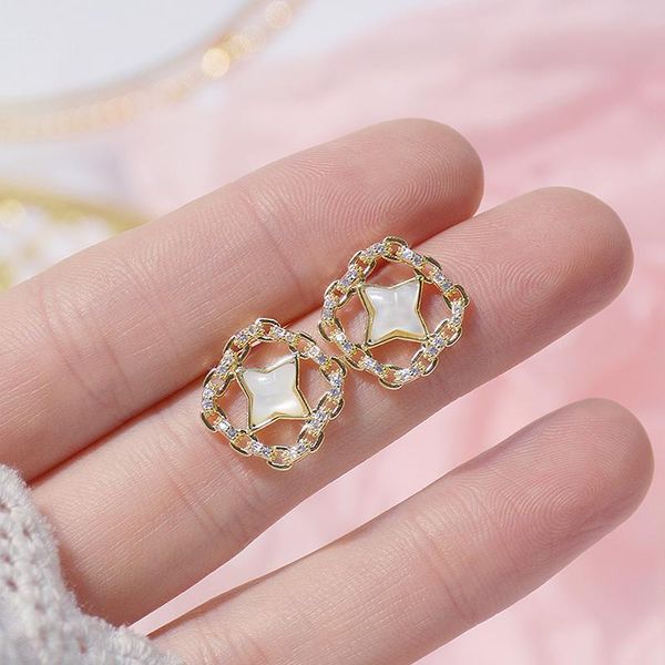 stud ins fashion design square hollow buckle earrings for women elegant 14k real gold dazzling zirconia pendant jewelry, Golden;silver
stud ins fashion design square hollow buckle earrings for women elegant 14k real gold dazzling zirconia pendant jewelry, Golden;silver