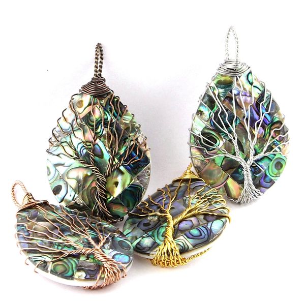 natural new-zealand abalone-shell creative necklace hand woven tree of life water drop shaped shell women pendant charm fashion reiki healin, Silver
natural new-zealand abalone-shell creative necklace hand woven tree of life water drop shaped shell women pendant charm fashion reiki healin, Silver