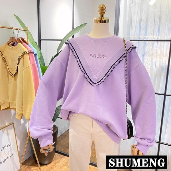 women's hoodies & sweatshirts simple embroidered letter stitching wooden ear loose cotton sweatshirt solid color teenager long-sleeved, Black
women's hoodies & sweatshirts simple embroidered letter stitching wooden ear loose cotton sweatshirt solid color teenager long-sleeved, Black