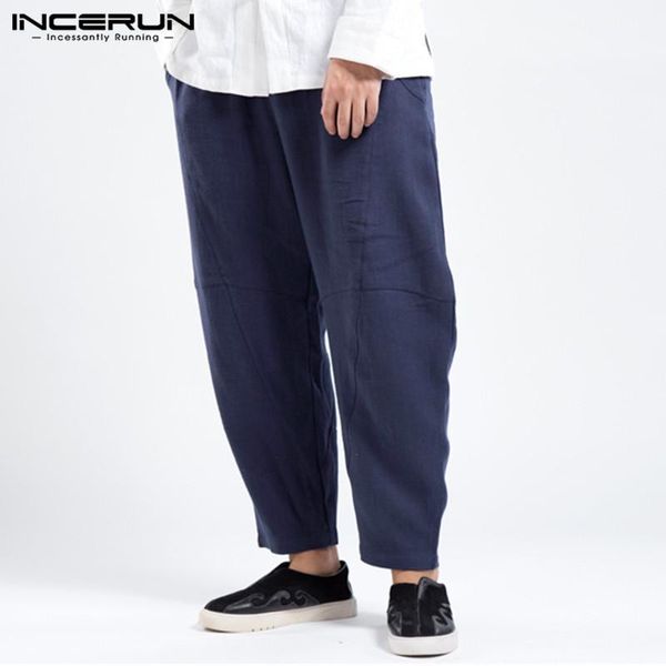 incerun vintage men pants joggers cotton solid pantalon loose chinese style casual elastic waist trousers men streetwear s-5xl1, Black
incerun vintage men pants joggers cotton solid pantalon loose chinese style casual elastic waist trousers men streetwear s-5xl1, Black