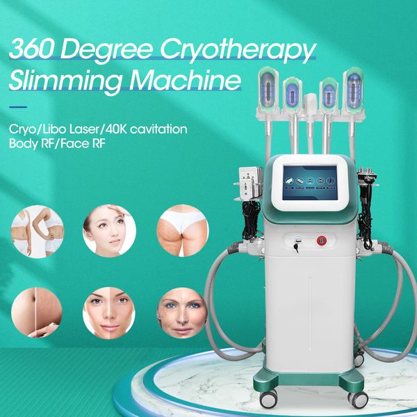 2021 wholesale skin tightening weight loss machine cryo/libo laser/40k cavitation body rf/ face rf 360 degree cryotherapy slimming machine 
2021 wholesale skin tightening weight loss machine cryo/libo laser/40k cavitation body rf/ face rf 360 degree cryotherapy slimming machine