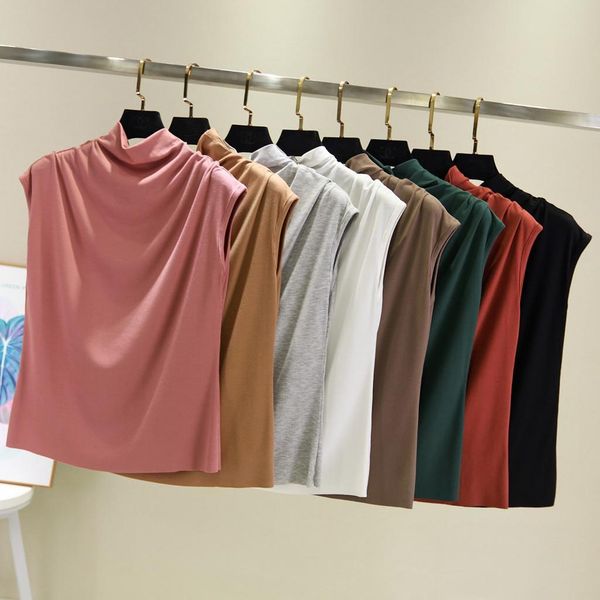 2019 summer women vest turtleneck sleeveless cotton solid color loose ladies tank casual tee shirt femme roupa feminina, White
2019 summer women vest turtleneck sleeveless cotton solid color loose ladies tank casual tee shirt femme roupa feminina, White
