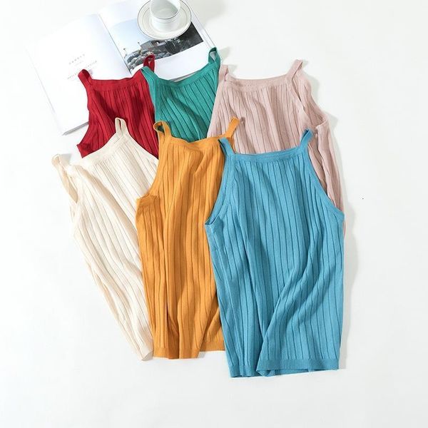 summer fashion knitted camis for women casual solid sleeveless pullover sweater female camisole slim elastic vest tank, White
summer fashion knitted camis for women casual solid sleeveless pullover sweater female camisole slim elastic vest tank, White
