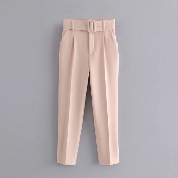 women fashion solid color sashes casual slim pants chic business trousers female fake zipper pantalones mujer retro pants p575 201119, Black;white
women fashion solid color sashes casual slim pants chic business trousers female fake zipper pantalones mujer retro pants p575 201119, Black;white