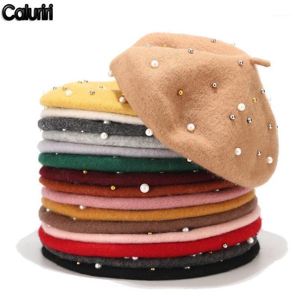 Fashion Pearl Beret Hats Women Winter Flat Top Cap For Girl Sweet Cute Warm Beanie Berets Lady Solid Color Women's Berets ZZ-2821, Blue;gray
Fashion Pearl Beret Hats Women Winter Flat Top Cap For Girl Sweet Cute Warm Beanie Berets Lady Solid Color Women's Berets ZZ-2821, Blue;gray