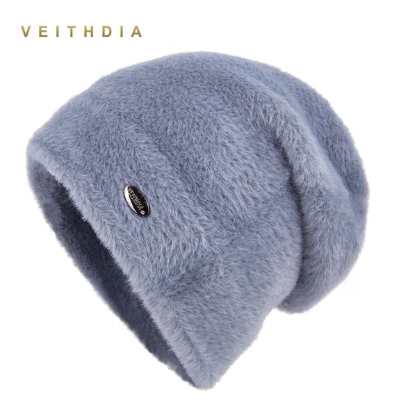 veithdia women winter hats fashion rabbit velvet knitted like mink fur hat female girl double thickening beanies y200103, Blue;gray
veithdia women winter hats fashion rabbit velvet knitted like mink fur hat female girl double thickening beanies y200103, Blue;gray