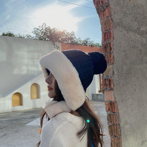 Women's winter thickened warmth and velvet windproof cute cold-proof cotton hat fashion trend ear protection female hat, Blue;gray
Women's winter thickened warmth and velvet windproof cute cold-proof cotton hat fashion trend ear protection female hat, Blue;gray