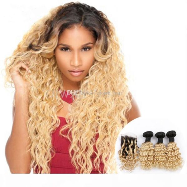 blonde two tone ombre 1b 613 hair weft with closure dark root virgin body wave human hair bundles extension with lace closure, Black
blonde two tone ombre 1b 613 hair weft with closure dark root virgin body wave human hair bundles extension with lace closure, Black