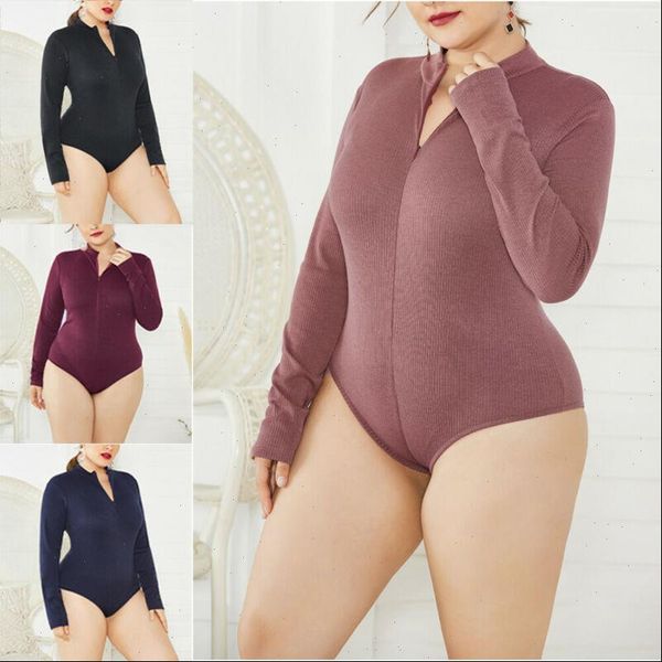 new plus size knitted bodysuit women lady autumn winter zipper long sleeve bodysuit stretch leotard romper jumpsuit, Black;white
new plus size knitted bodysuit women lady autumn winter zipper long sleeve bodysuit stretch leotard romper jumpsuit, Black;white