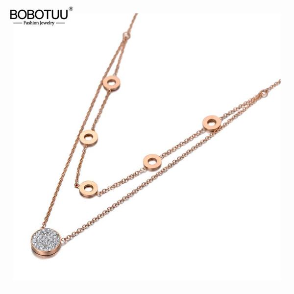 chokers bobotuu titanium stainless steel double layer choker necklaces clay rhinestone geometry circle necklace for women girls bn20003, Golden;silver
chokers bobotuu titanium stainless steel double layer choker necklaces clay rhinestone geometry circle necklace for women girls bn20003, Golden;silver