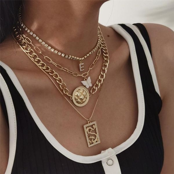 4pcs/set multi layer rhinestone dragon butterfly pendant necklace crystal chain choker necklace statement jewelry for women gift, Silver
4pcs/set multi layer rhinestone dragon butterfly pendant necklace crystal chain choker necklace statement jewelry for women gift, Silver