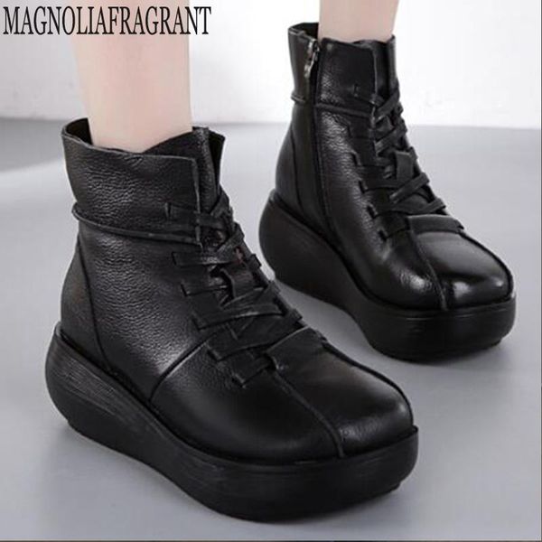 new woman ankl boots shoes women spring retro high slope with the comfortable single shoes genuine leather short boots y180, Black
new woman ankl boots shoes women spring retro high slope with the comfortable single shoes genuine leather short boots y180, Black