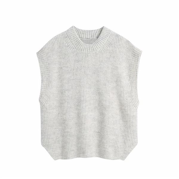 new 2021 grey knitted woman winter vintage sleeveless knit vest women hem vent loose casual sweater 3sjg, White;black
new 2021 grey knitted woman winter vintage sleeveless knit vest women hem vent loose casual sweater 3sjg, White;black