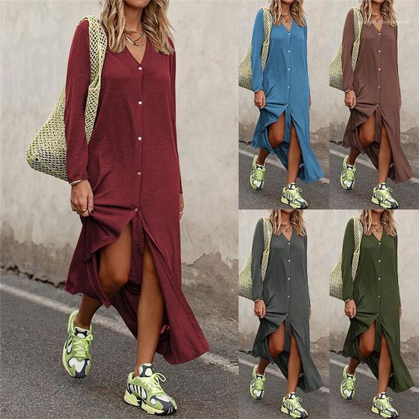 single breasted pencil dress casual female clothing autumn womens designer shirt dress long sleeve v neck solid color printed, Black;gray
single breasted pencil dress casual female clothing autumn womens designer shirt dress long sleeve v neck solid color printed, Black;gray