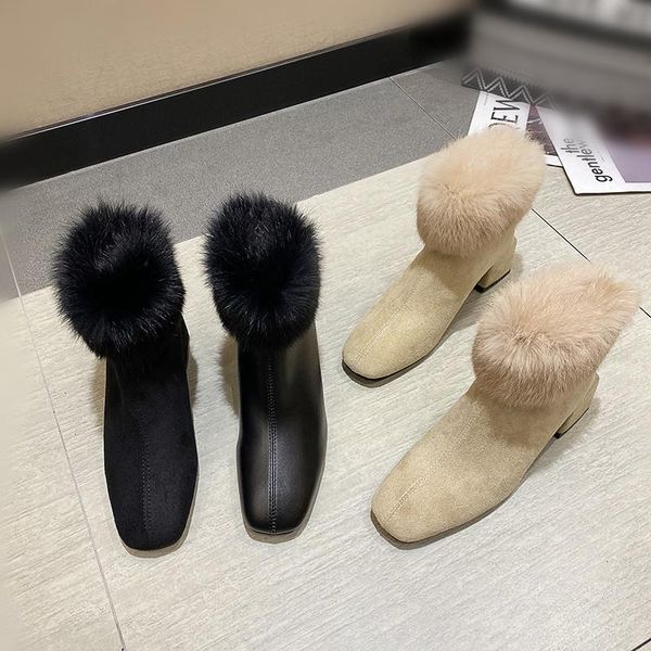 winter boots lady women's rubber shoes rain plush round toe luxury designer 2020 low mid calf mid-calf fur fashion autumn, Black
winter boots lady women's rubber shoes rain plush round toe luxury designer 2020 low mid calf mid-calf fur fashion autumn, Black