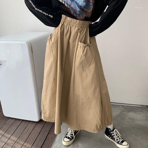 2020 new spring and summer korean styles a-line big size pocket halfbody loose skirts elastic waist v3001, Black
2020 new spring and summer korean styles a-line big size pocket halfbody loose skirts elastic waist v3001, Black