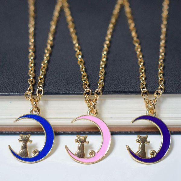 pendant necklaces cute pink blue purple moon cat women necklace elegant jewelry christmas gifts for girlfriends drop 2021, Silver
pendant necklaces cute pink blue purple moon cat women necklace elegant jewelry christmas gifts for girlfriends drop 2021, Silver