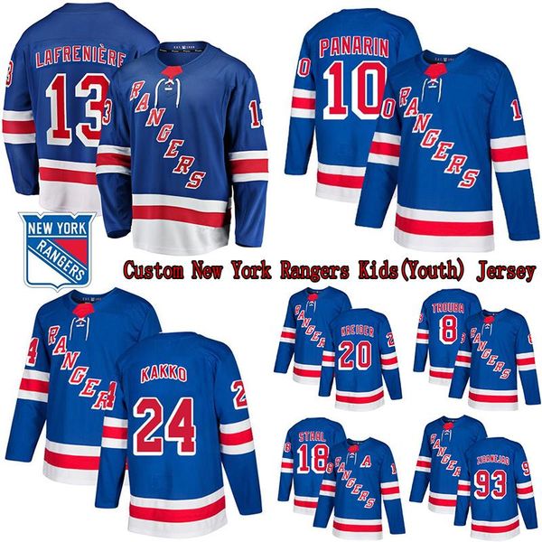 2019-20 custom new york rangers kids(youtn) jersey 10 artemi panarin 24 kaapo kakko 23 adam fox 13 alexis lafreniere hockey jerseys, Black;red
2019-20 custom new york rangers kids(youtn) jersey 10 artemi panarin 24 kaapo kakko 23 adam fox 13 alexis lafreniere hockey jerseys, Black;red