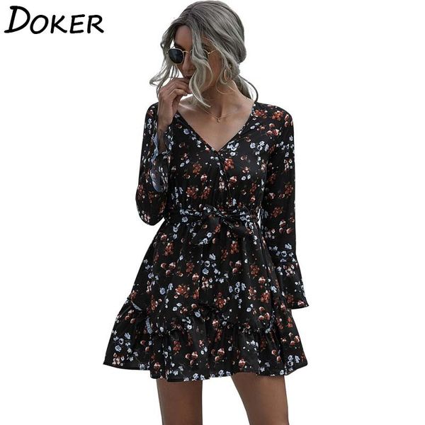 2020 new autumn winter floral long sleeve mini dress women v-neck boho vintage ladies dresses plus size casual short dress lj201202, Black;gray
2020 new autumn winter floral long sleeve mini dress women v-neck boho vintage ladies dresses plus size casual short dress lj201202, Black;gray