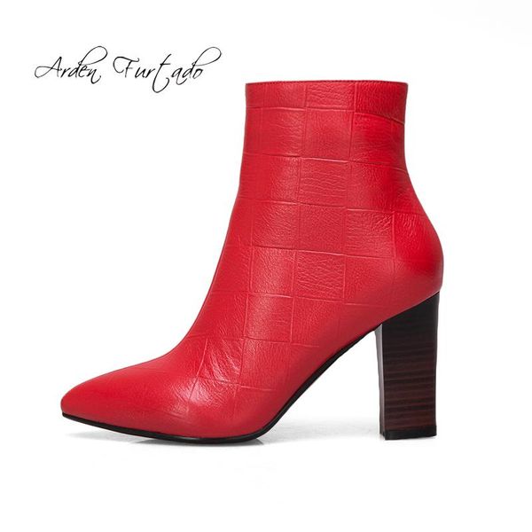 arden furtado 2021 autumn winter chunky heels 8cm red ankle boots genuine leather big size women' shoes zipper matin boots lady, Black
arden furtado 2021 autumn winter chunky heels 8cm red ankle boots genuine leather big size women' shoes zipper matin boots lady, Black