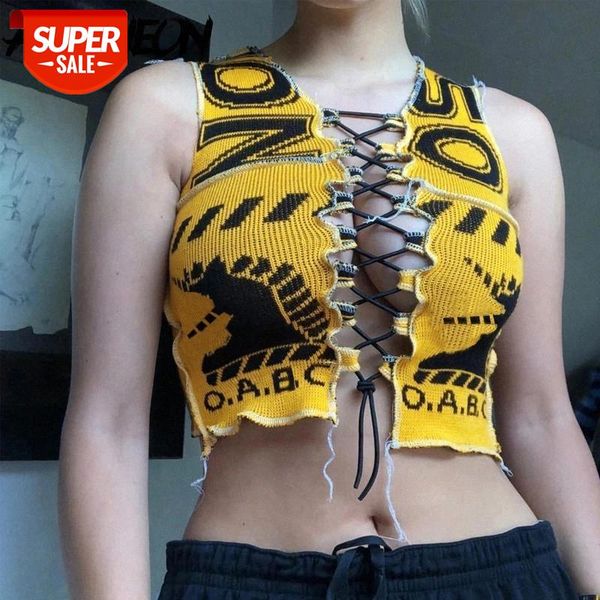 allneon y2k fashion hollow out knitted sleeveless tank e-girl harajuku letter printing lace up front crop streetwear #ps5t, White
allneon y2k fashion hollow out knitted sleeveless tank e-girl harajuku letter printing lace up front crop streetwear #ps5t, White