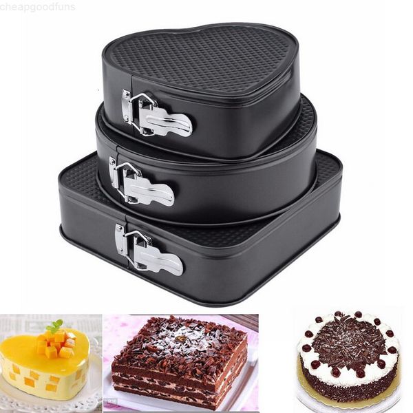 3pcs/set non-stick mould heart-shape round square birthday removable bottom carbon steel cake mold
3pcs/set non-stick mould heart-shape round square birthday removable bottom carbon steel cake mold