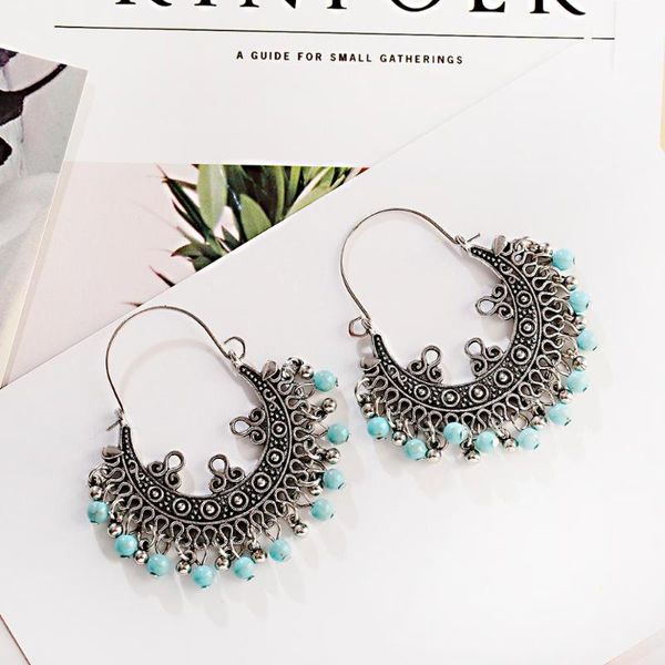 retro ethnic fashion alloy earrings silver color geometric hollow pattern pendant green turquoises bead decoration earrings 2021
retro ethnic fashion alloy earrings silver color geometric hollow pattern pendant green turquoises bead decoration earrings 2021