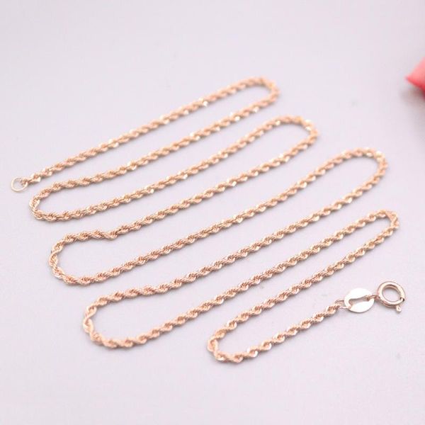 chains fine jewelry real 18k rose gold necklace woman gift luck rope chain 19.6inch 1.5mmw 1.5-2g, Silver
chains fine jewelry real 18k rose gold necklace woman gift luck rope chain 19.6inch 1.5mmw 1.5-2g, Silver