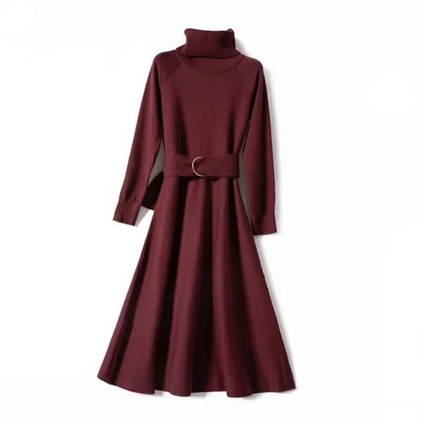 casual dresses women turtleneck knitted midi dress autumn and winter long sleeve slim knitwear female with sashes, Black;gray
casual dresses women turtleneck knitted midi dress autumn and winter long sleeve slim knitwear female with sashes, Black;gray