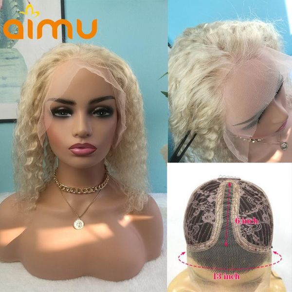 613 blonde deep wave transparent 13*6 lace front human hair wig for women brazilian curly short bob wig preplucked baby hair, Black;brown
613 blonde deep wave transparent 13*6 lace front human hair wig for women brazilian curly short bob wig preplucked baby hair, Black;brown
