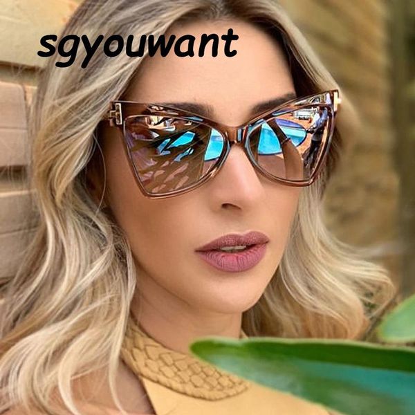 sunglasses sgyouwant 2021 women luxury designer t fashion black cat eye oversized female gradient sun glasses oculos, White;black
sunglasses sgyouwant 2021 women luxury designer t fashion black cat eye oversized female gradient sun glasses oculos, White;black
