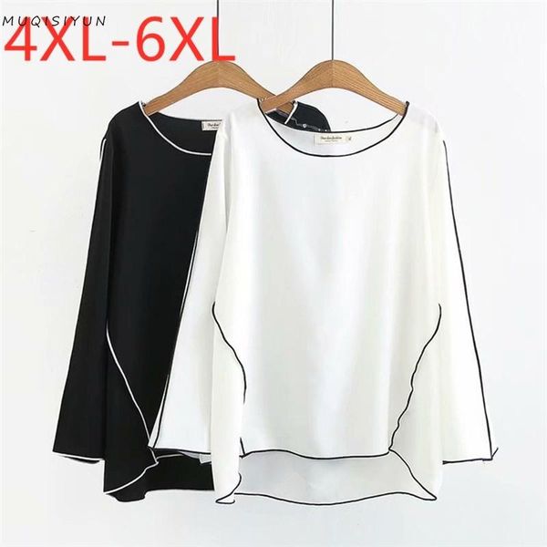 women's blouses & shirts 2021 ladies autumn winter plus size for women large blouse long sleeve loose ruffle white black shirt 4xl 5xl
women's blouses & shirts 2021 ladies autumn winter plus size for women large blouse long sleeve loose ruffle white black shirt 4xl 5xl
