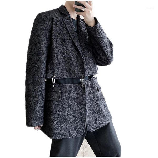 male streetwear vintage fashion suit coat outerwear men removable hem jacquard fabric loose casual suit blazers jacket1, White;black
male streetwear vintage fashion suit coat outerwear men removable hem jacquard fabric loose casual suit blazers jacket1, White;black