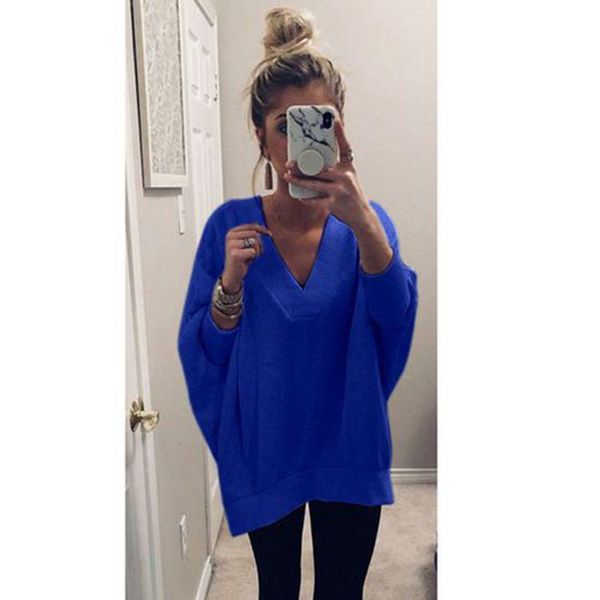 casual women solid pullovers batwing sleeve v-neck long sleeve knitted lady sweatshirt new and american style, Black
casual women solid pullovers batwing sleeve v-neck long sleeve knitted lady sweatshirt new and american style, Black