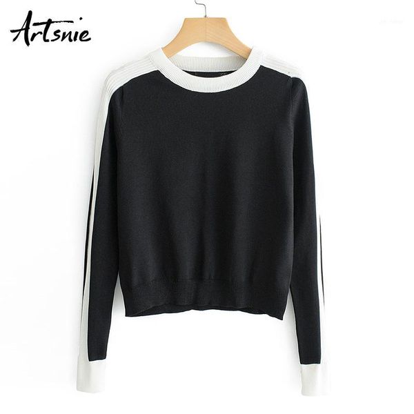 spring 2019 black casual patchwork sweater women o neck long sleeve knitted pullover winter girls pull femme slim jumper1, White;black
spring 2019 black casual patchwork sweater women o neck long sleeve knitted pullover winter girls pull femme slim jumper1, White;black