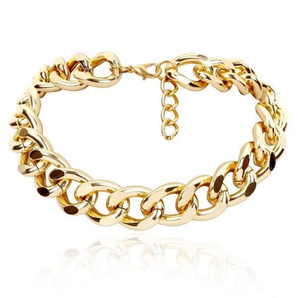 chokers 2021 punk gold color thick chain necklace for women hip hop exaggerated big chunky collar jeweley gift drop, Golden;silver
chokers 2021 punk gold color thick chain necklace for women hip hop exaggerated big chunky collar jeweley gift drop, Golden;silver