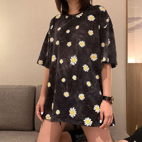 new short-sleeved women's tshirt loose thin oversized half-sleeved clothes korean harajuku t shirt hip hop daisy printed, White
new short-sleeved women's tshirt loose thin oversized half-sleeved clothes korean harajuku t shirt hip hop daisy printed, White