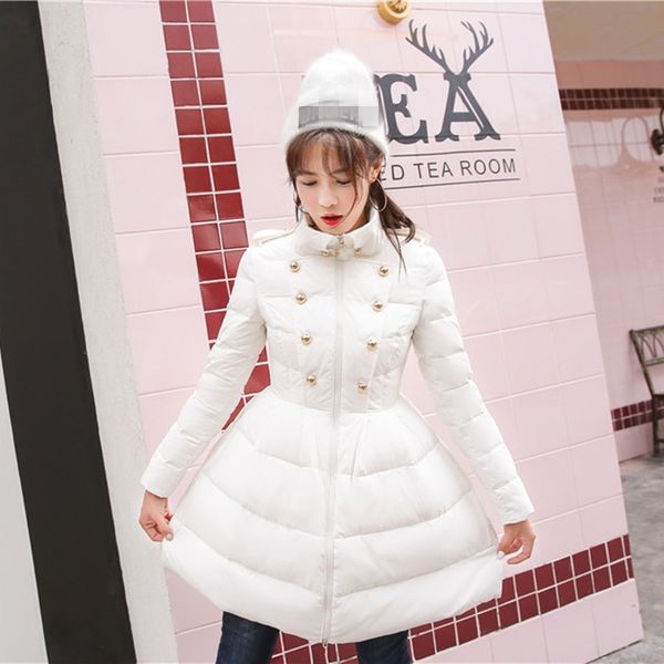 2019 women's down jacket winter new fashion korean slim was thin swing down long white duck down jacket coat puff a word parkas q1215, Black
2019 women's down jacket winter new fashion korean slim was thin swing down long white duck down jacket coat puff a word parkas q1215, Black