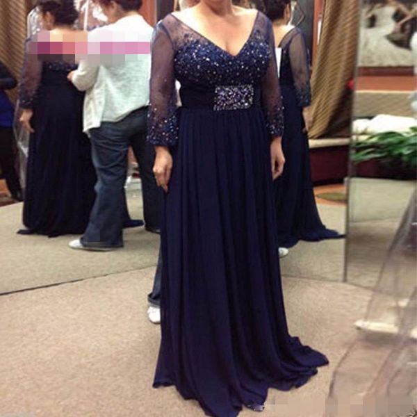 2020 robe soiree manche longue navy purple mother of the groom dresses beaded bodice long sleeves v neck chiffon mother of bride dress long, Black;red
2020 robe soiree manche longue navy purple mother of the groom dresses beaded bodice long sleeves v neck chiffon mother of bride dress long, Black;red
